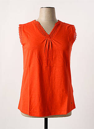 Débardeur col v sans manche orange SHEEGO femme