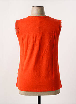 Débardeur col v sans manche orange SHEEGO femme