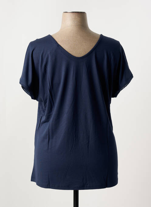 T-shirt coupe droite manches courtes bleu SHEEGO femme
