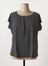 Top imprimé fantaisie manches courtes noir SHEEGO femme