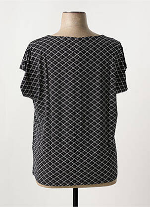 Top imprimé fantaisie manches courtes noir SHEEGO femme