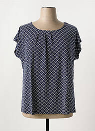 Top imprimé fantaisie manches courtes bleu SHEEGO femme