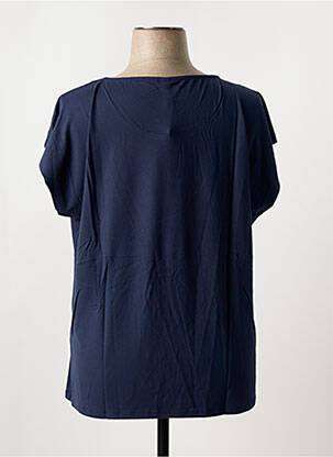 T-shirt coupe droite manches courtes bleu SHEEGO femme