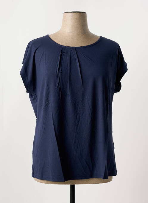 T-shirt coupe droite manches courtes bleu SHEEGO femme
