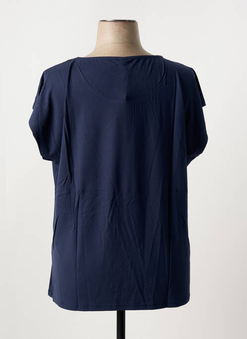 T-shirt coupe droite manches courtes bleu SHEEGO femme