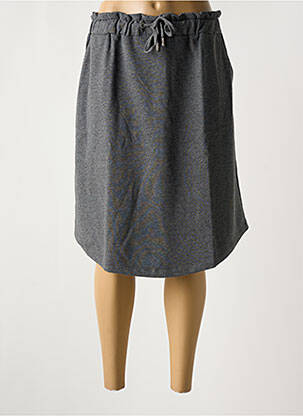 Jupe mi-longue coupe droite gris SHEEGO femme