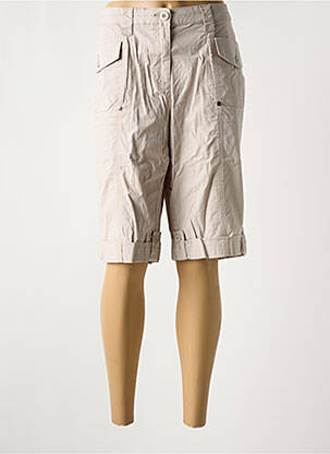 Bermuda coupe droite taille normale beige SHEEGO femme