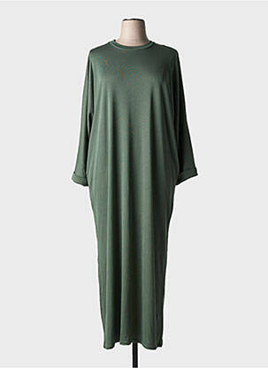 Robe mi-longue vert TENDANCE UNIQUE pour femme