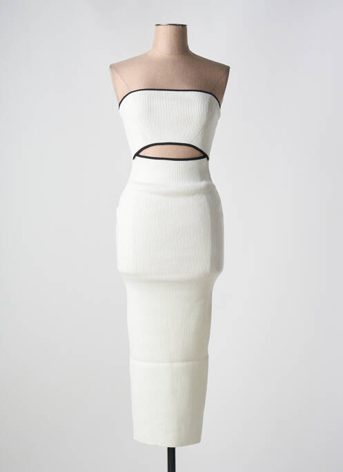 Robe mi-longue sans manche sans manche blanc COPPEROSE femme