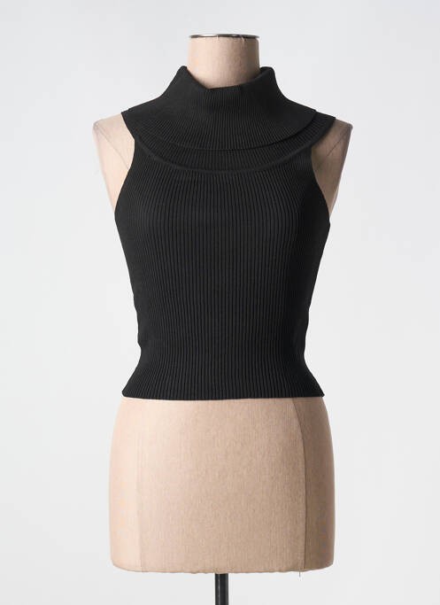 Pull col roulé noir FEELOOK pour femme