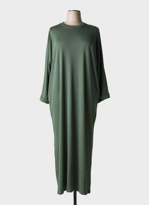 Robe mi-longue vert TENDANCE UNIQUE pour femme