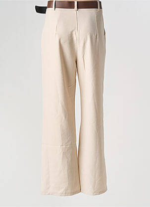 Pantalon droit stretch taille normale beige NEW COLLECTION femme