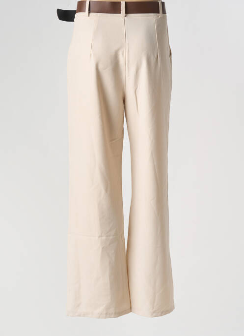 Pantalon droit stretch taille normale beige NEW COLLECTION femme