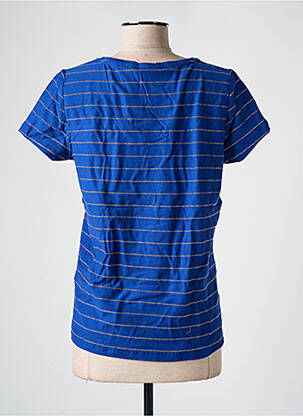 T-shirt col v manches courtes bleu PIECES femme