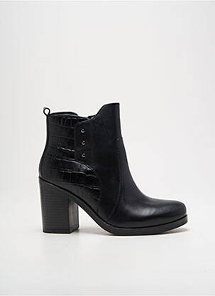 Bottines/boots matière lisse talon de 7 à 9cm noir ILARIO FERUCCI femme