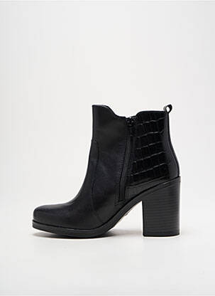 Bottines/boots matière lisse talon de 7 à 9cm noir ILARIO FERUCCI femme