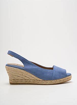 Espadrilles nubuck talon de 7 à 9cm bleu TONI PONS femme