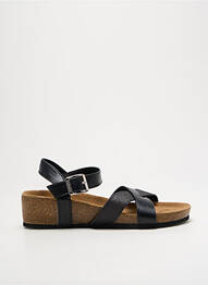 Sandales/nu pieds matière lisse talon de 4 à 6cm noir ISOTONER femme