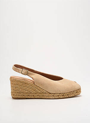 Espadrilles nubuck talon de 4 à 6cm beige MIMAO femme