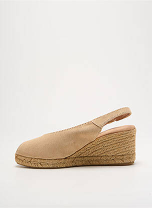 Espadrilles nubuck talon de 4 à 6cm beige MIMAO femme