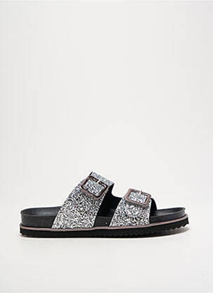 Mules/sabots voute plantaire talon plat jusqu'à 3cm argent TAKEME femme