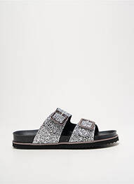 Mules/sabots voute plantaire talon plat jusqu'à 3cm argent TAKEME femme