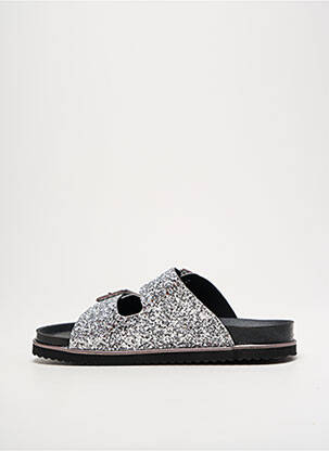 Mules/sabots voute plantaire talon plat jusqu'à 3cm argent TAKEME femme