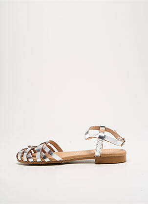 Sandales/nu pieds matière lisse talon plat jusqu'à 3cm argent MIMAO femme