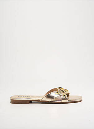 Mules/sabots matière lisse talon plat jusqu'à 3cm or CASSIS femme