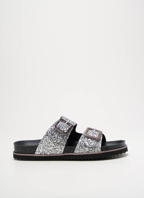 Mules/Sabots argent TAKEME pour femme