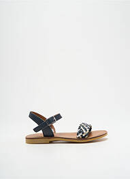 Sandales/nu pieds tissage satiné chiquet bleu ADOLIE fille
