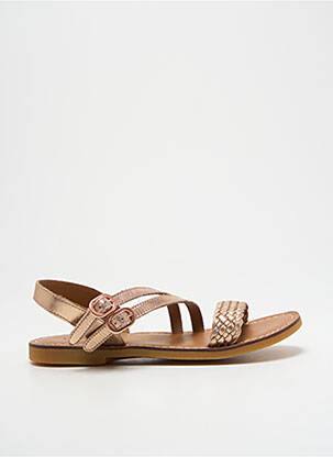 Sandales/nu pieds tissage satiné chiquet rose ADOLIE fille