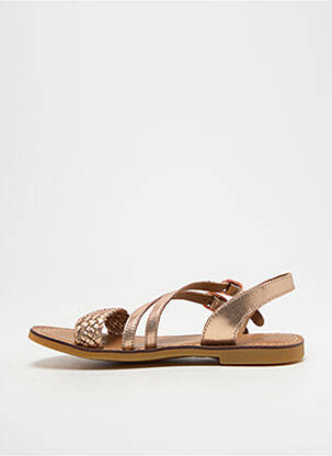 Sandales/nu pieds tissage satiné chiquet rose ADOLIE fille