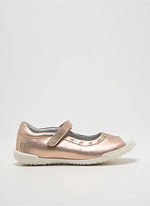 Ballerines matière lisse bout rond or MOD8 fille