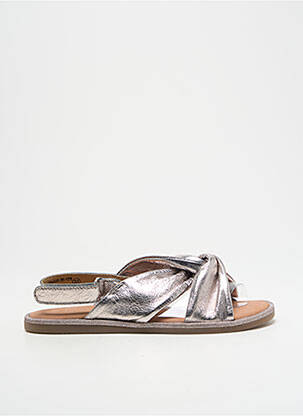 Sandales/nu pieds matière lisse bout ouvert argent MOD8 fille