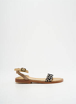 Sandales/nu pieds tissage satiné chiquet or NIMAL fille