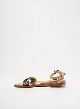 Sandales/nu pieds tissage satiné chiquet or NIMAL fille