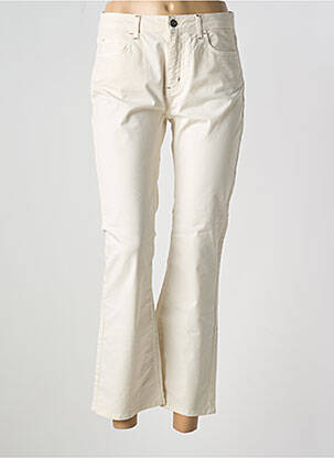 Pantalon 7/8 stretch taille normale beige LAUREN VIDAL femme
