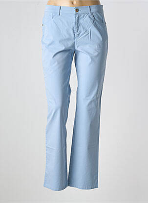 Pantalon droit stretch taille normale bleu DIANA GALLESI femme