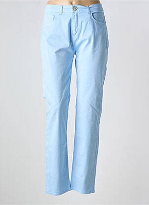 Pantalon slim tissage popeline taille normale bleu ELISA CAVALETTI femme