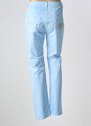 Pantalon slim tissage popeline taille normale bleu ELISA CAVALETTI femme