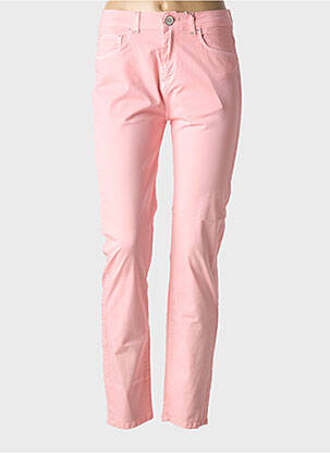 Pantalon slim tissage popeline taille normale rose ELISA CAVALETTI femme