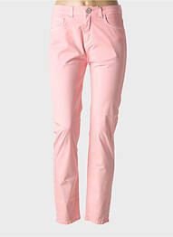Pantalon slim tissage popeline taille normale rose ELISA CAVALETTI femme