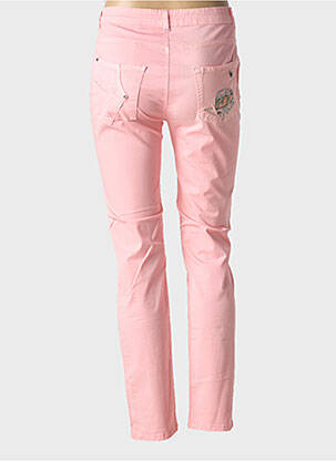 Pantalon slim tissage popeline taille normale rose ELISA CAVALETTI femme