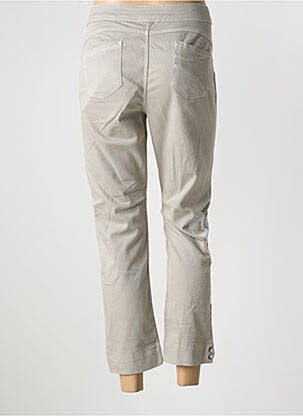 Pantalon 7/8 tissage popeline taille normale beige ELISA CAVALETTI femme