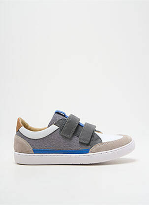 Baskets semelle amovible bout rond gris SHOO POM garcon