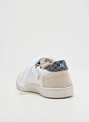 Baskets tissage satiné bout rond beige TEN IS garcon