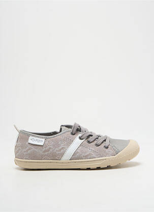 Baskets impression bout rond gris PALLADIUM fille