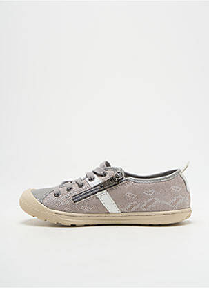 Baskets impression bout rond gris PALLADIUM fille