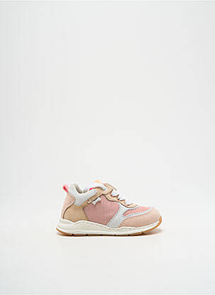 Baskets matière lisse bout rond rose STONES AND BONES fille